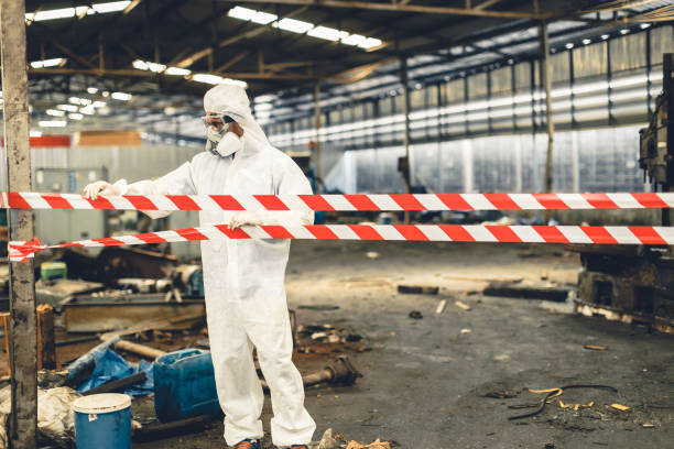 Professional Biohazard Cleanup technician working in Pantego, TX